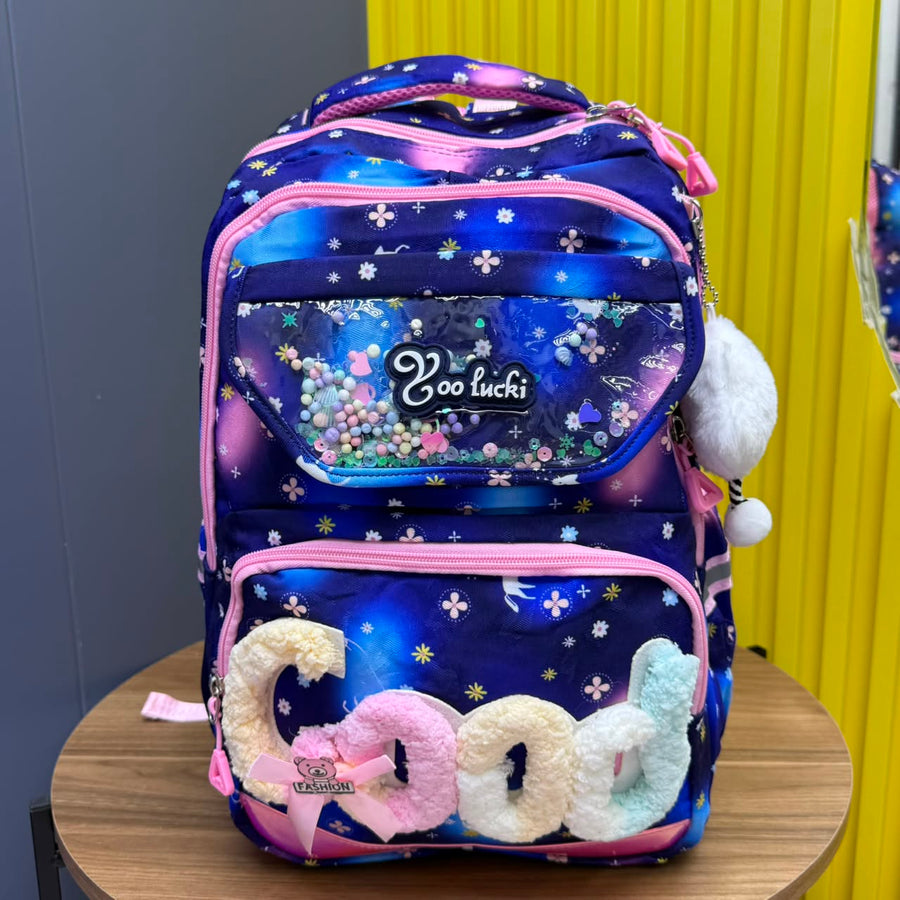 Mochila Kawaii color azul