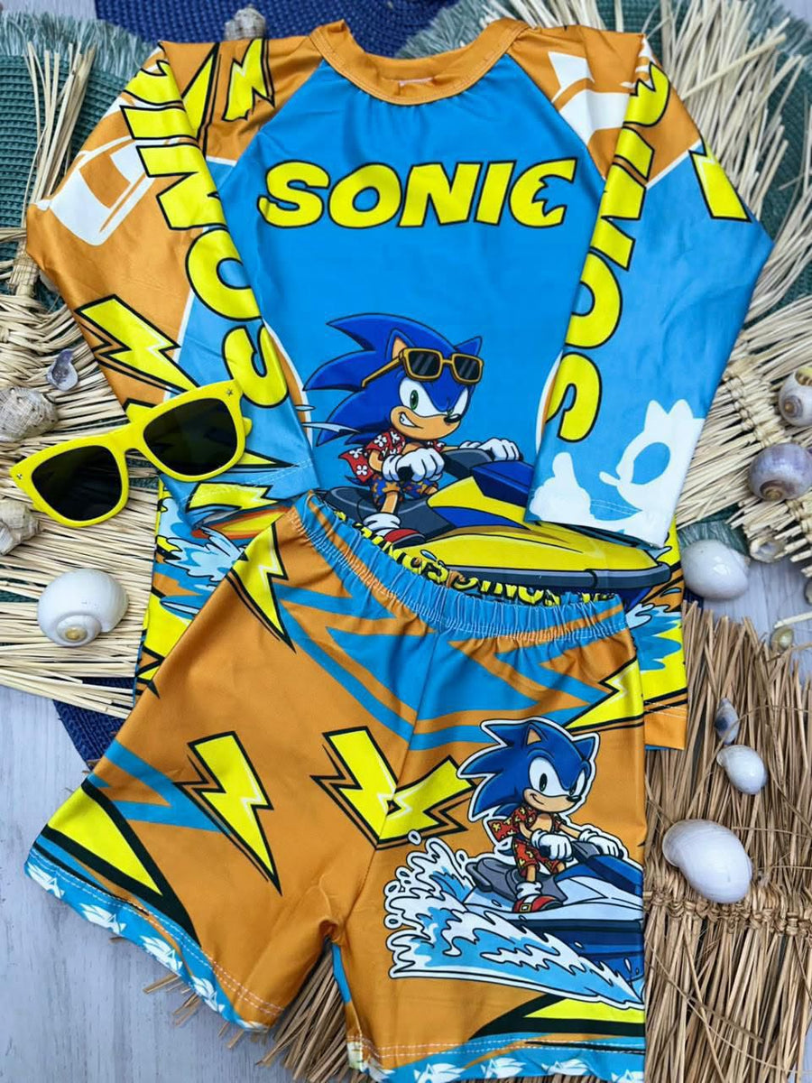 Traje de baño para niño diseño Sonic