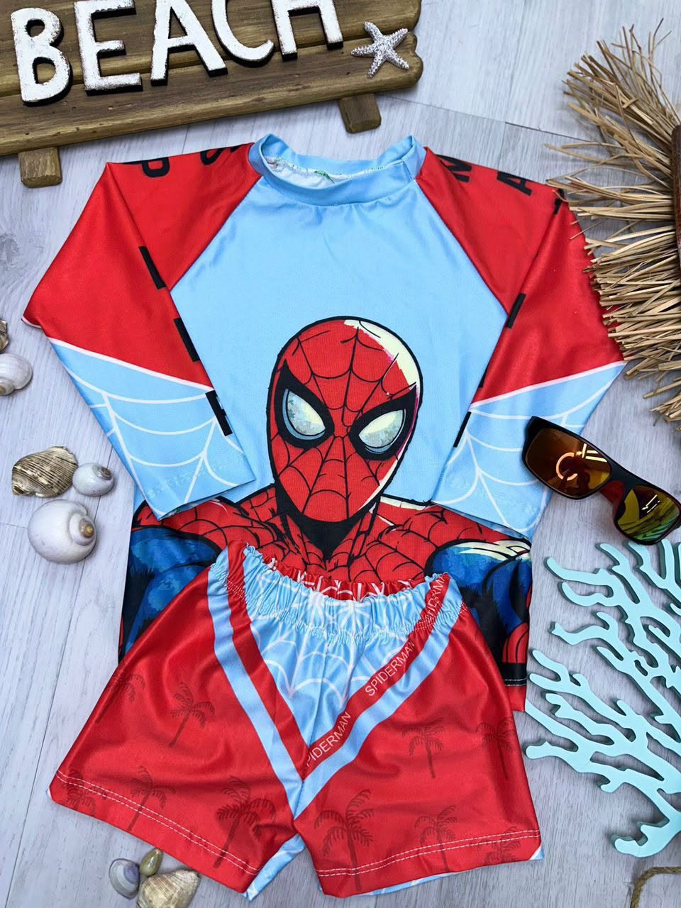 Traje de baño para niño diseño Spiderman