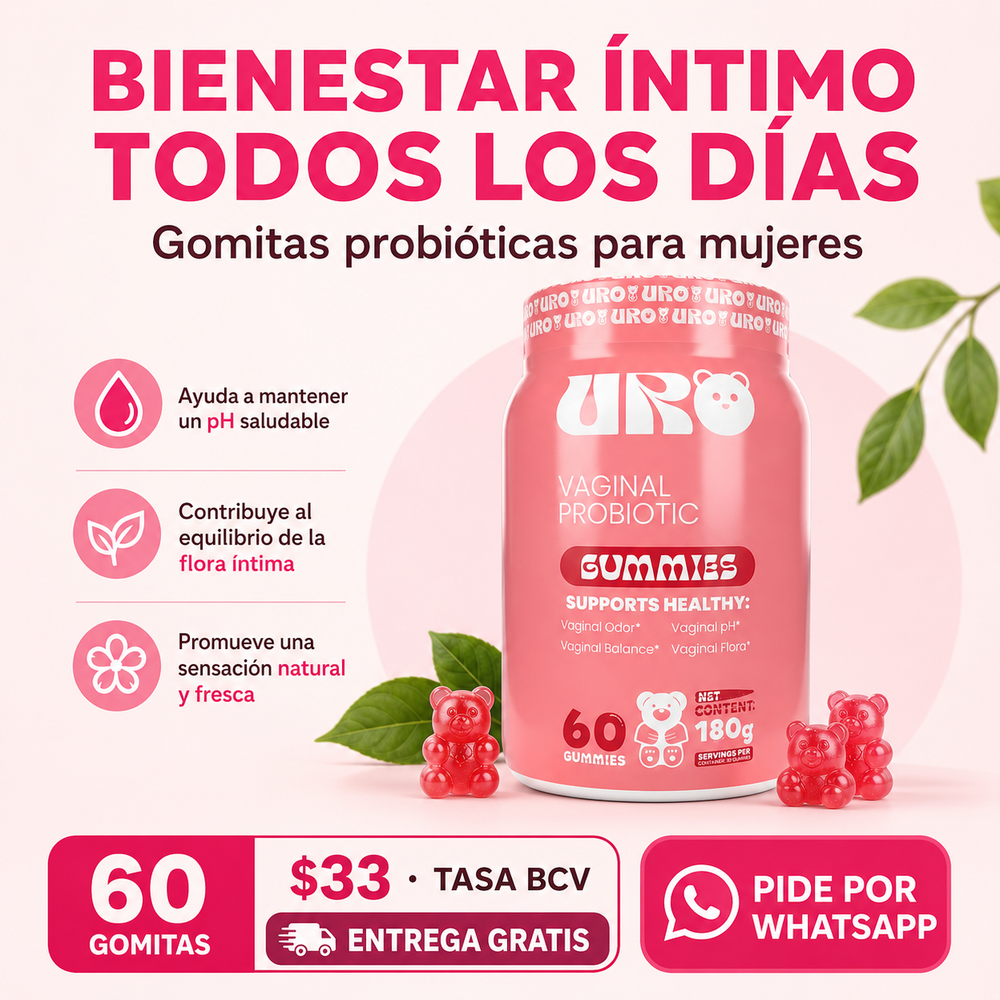 URO gomitas probióticas para el bienestar íntimo femenino